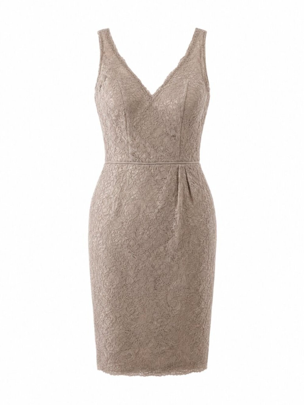 David’s Bridal Taupe Lace Sheath Dress Size 4